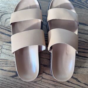 Madewell tan slide sandals